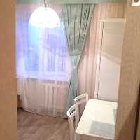 Тюль шторы на кухню из ткани под лен